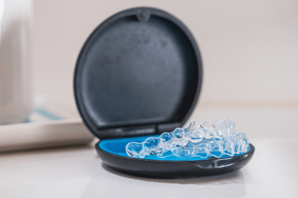 Invisalign clear aligners in case at Advanced Orthodontics in Mercer Island, Washington